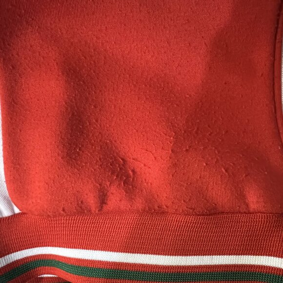 Hungary Fleece Red Jacket with Patch and Embossed Lettering on Back Men's Medium - Picture 11 of 12